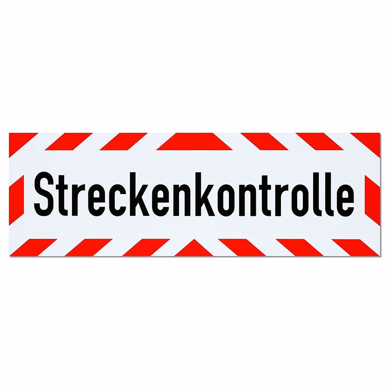 Magnetschild Schild Streckenkontrolle