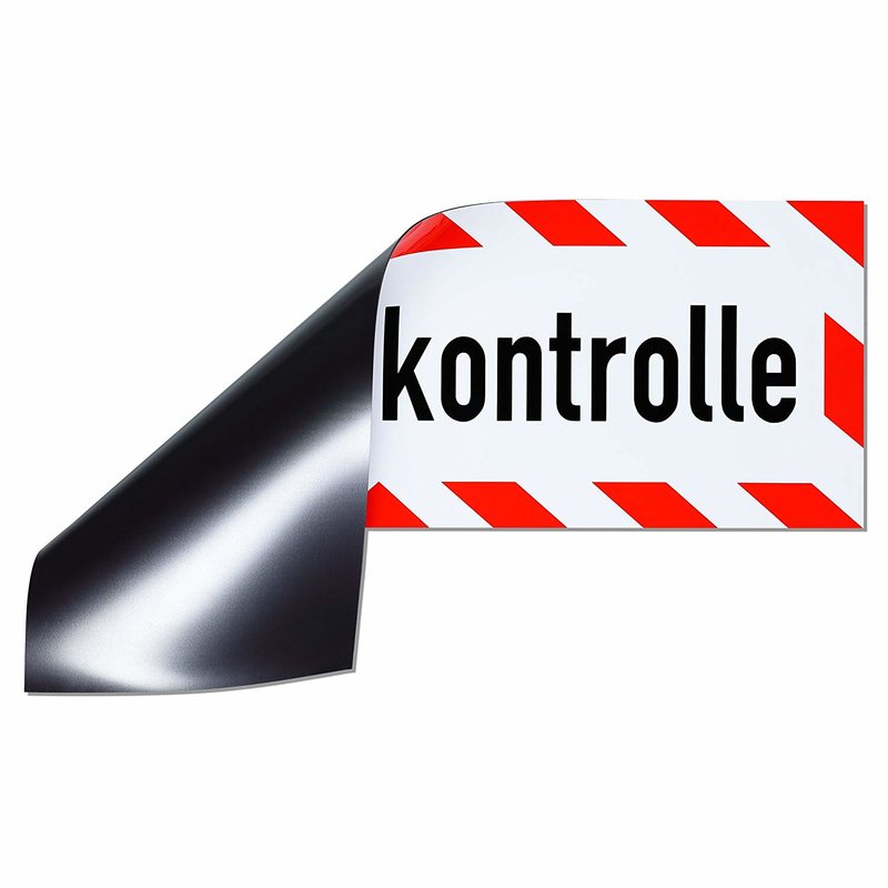 Magnetschild Schild Streckenkontrolle