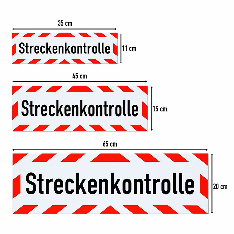 Magnetschild Schild Streckenkontrolle