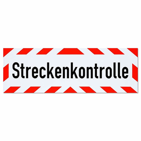 Magnetschild Schild Streckenkontrolle