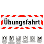 Magnetschild Schild Übungsfahrt