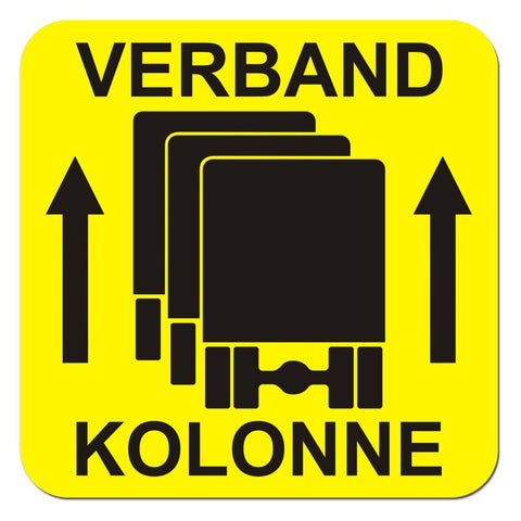 Magnetschild VERBAND KOLONNE | Schild magnetisch mit Piktogramm