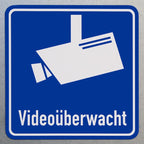 Magnetschild Videoüberwacht / Schild magnetisch mit Piktogramm nach DIN 33450