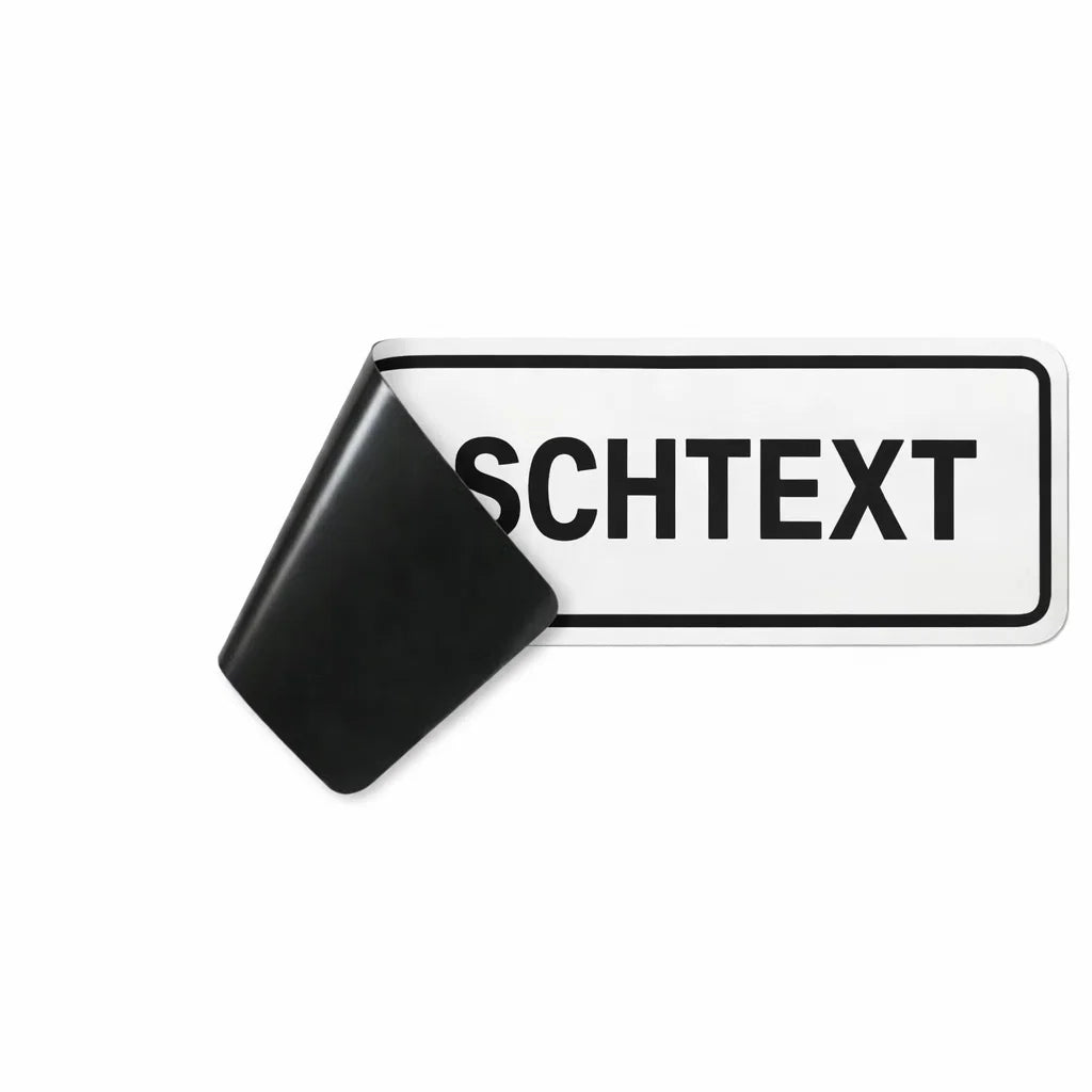 Dein WUNSCHTEXT Magnetschild / Selbstklebende Folie für Auto und Metalloberflächen - Benutzerdefiniert