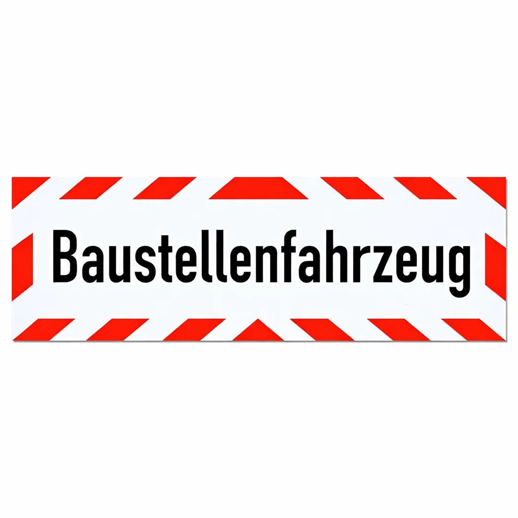 Magnetschild Schild Baustellenfahrzeug
