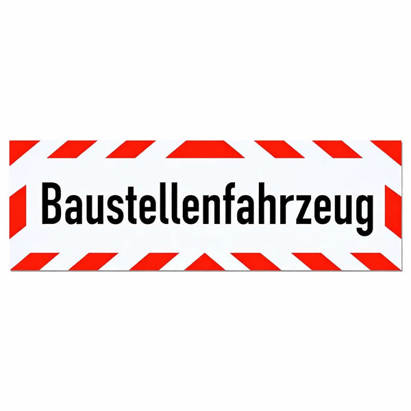 Magnetschild Schild Baustellenfahrzeug
