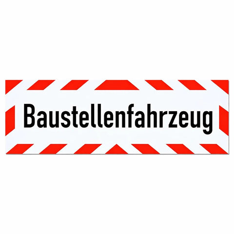 Magnetschild Schild Baustellenfahrzeug